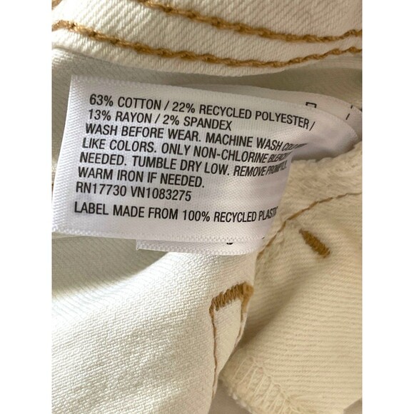 Cat & Jack Girls Fringed Overall Shorts Cream Color Size 7-8 Medium Stretch - Picture 7 of 7